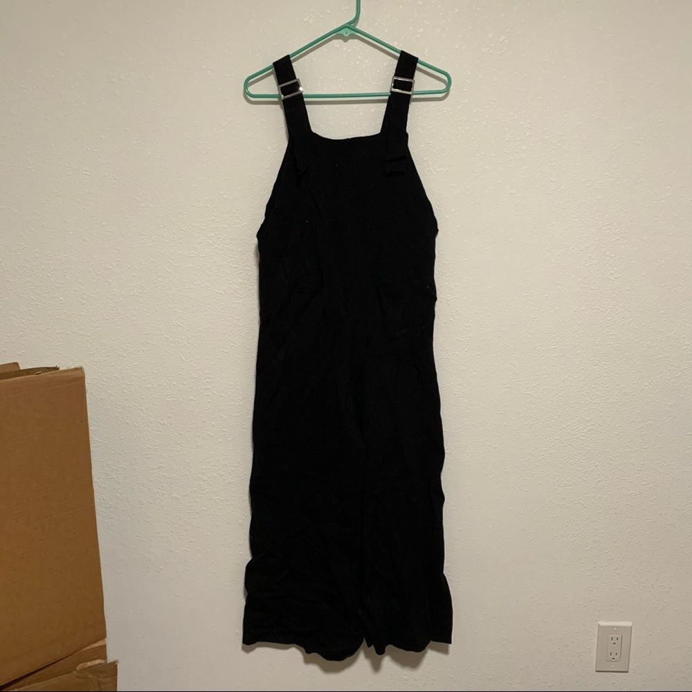 Zara Black Knit Jumpsuit Size Small